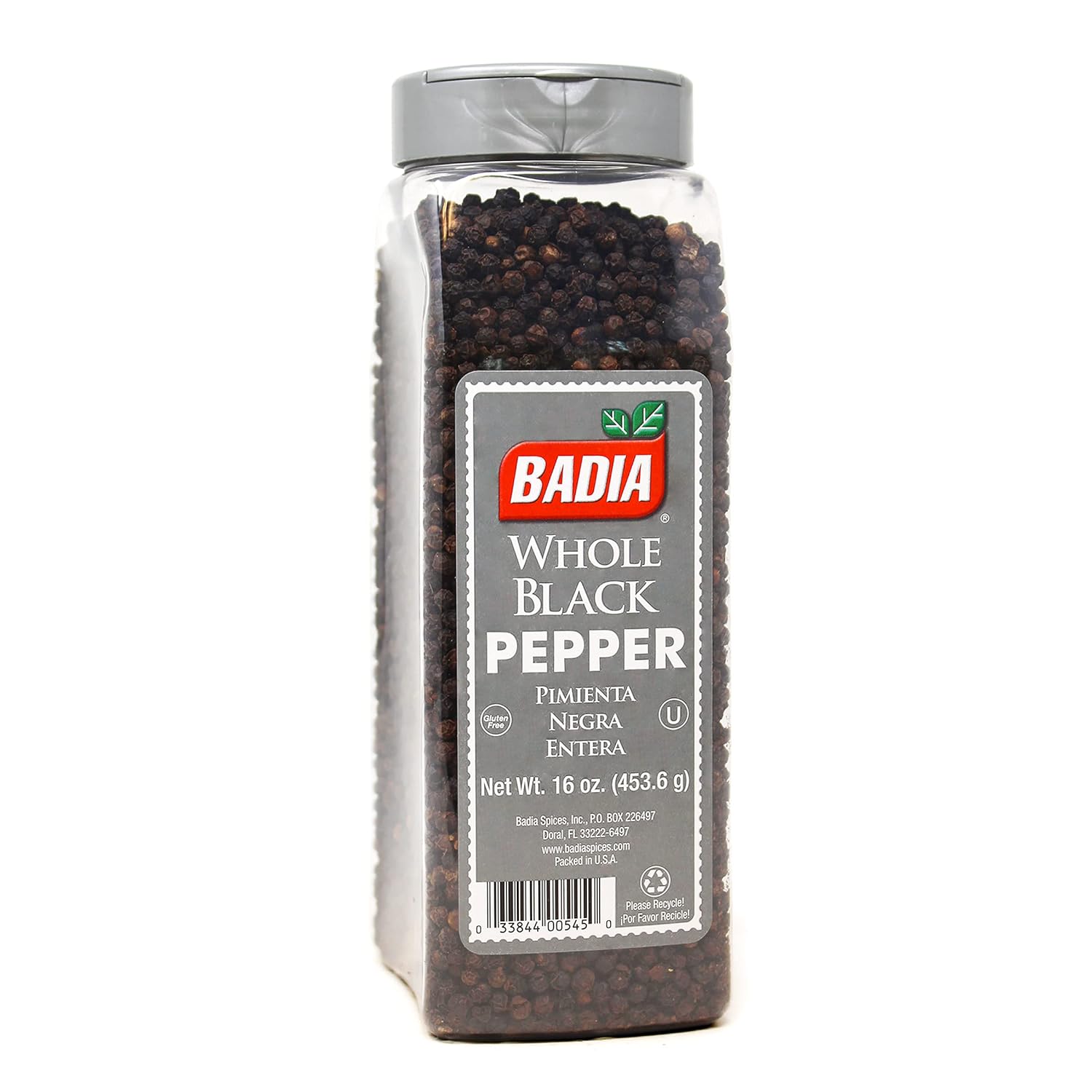 Badia Whole Black Pepper, 16 Ounce (Pack of 6) : Baby