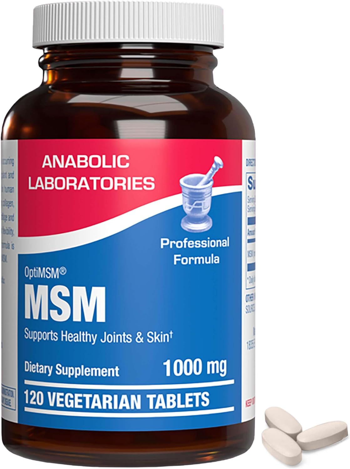 Anabolic Laboratories MSM Tablets 1000mg - 120 Vegetarian MSM Nutritio