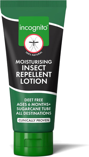 Incognito Insect Repellent Lotion 50Ml | Protects For Up To 7 Hours | Natural Deet Free Formula | Insect Repellent & Moisturiser For Soft Protected Skin | Travel Friendly Organic Mosquito Repellent