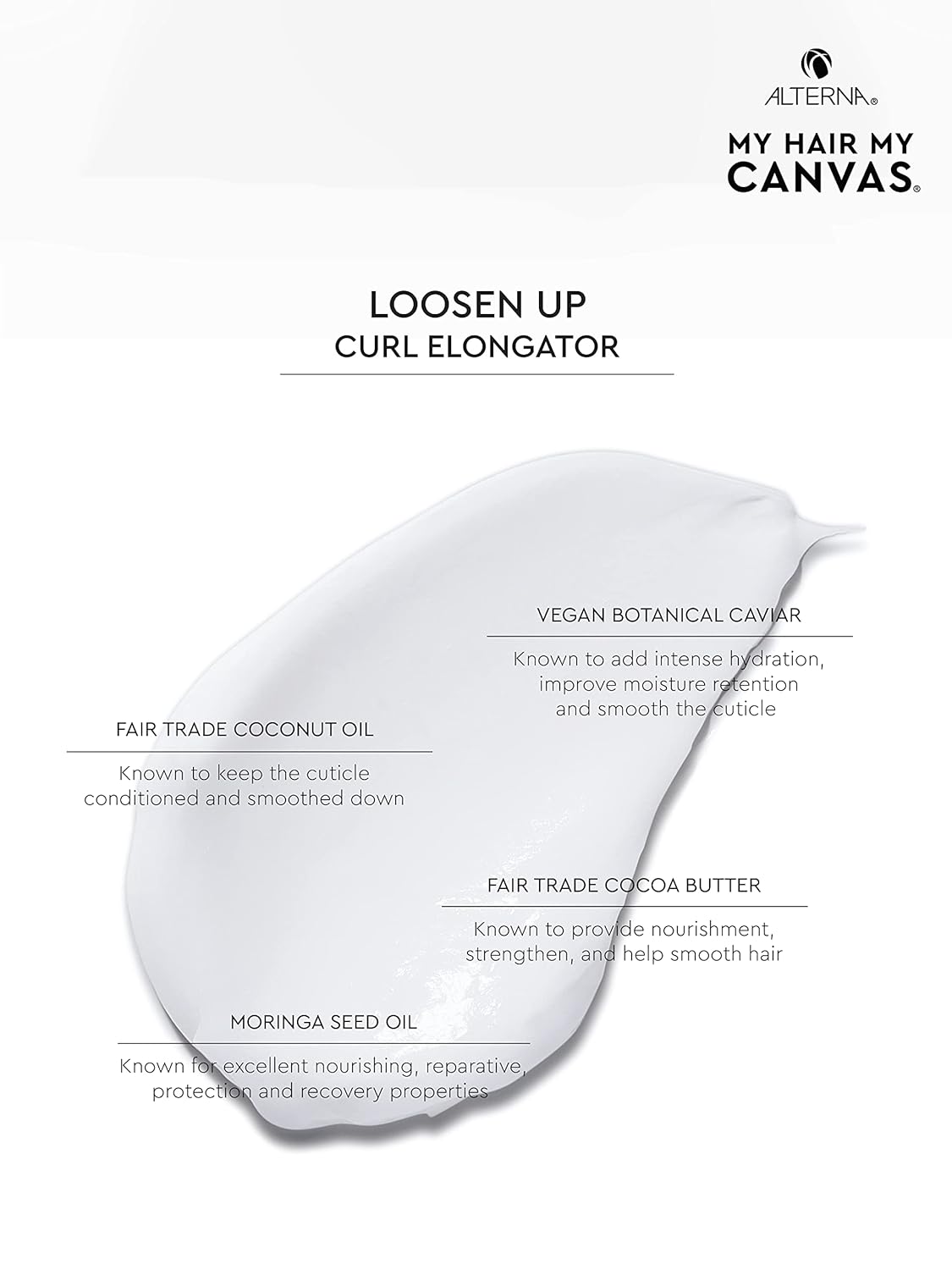My Hair. My Canvas. Loosen Up Vegan Curl Elongator, Lengthen and Maintain Curl and Coil Pattern for Curly, Coily and Textured Hair 5.0 oz : Beauty & Personal Care
