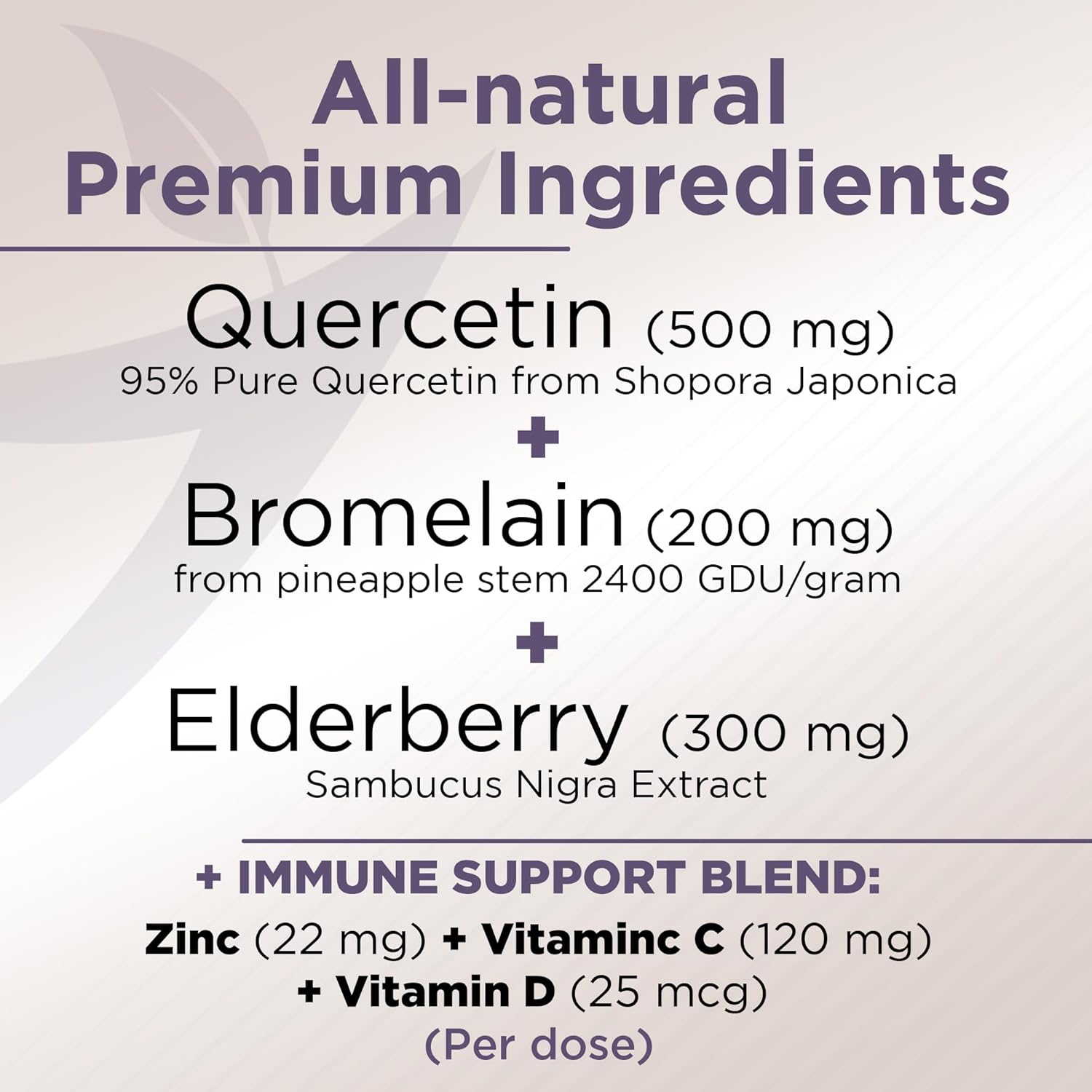 Gade Nutrition Quercetin With Bromelain & Elderberry | Quercetin With Vitamin C And Zinc | Zinc Quercetin 500Mg With Vitamin D3 | Daily Immune Support Supplement - 2 Months Supply : Health & Household