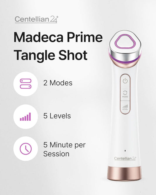 Centellian 24 Prime Facial Toning Device (Tangle Shot) - 2-In-1 Microcurrent + Glutathione Toning Boosting Ampoule (1.01Fl Oz) - Even Skin Tone With Glutathione & Niacinamide, Korean Skin Care