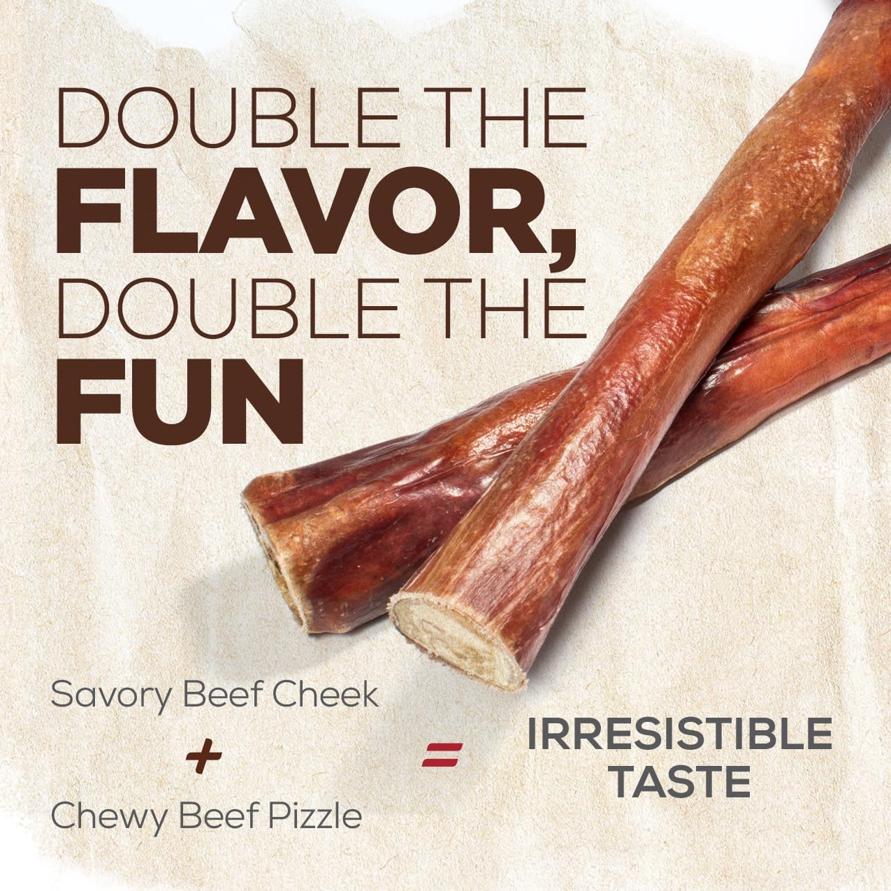 Natural Farm Power Bully Sticks Dog Chews (2-3”, 1 Pound Bag), 2-in-1 Power Chews: Premium Beef Cheek Wrapped in Beef Pizzle, Double Chewing Time, Promotes Dental Health, Great for Small Dogs : Pet Supplies