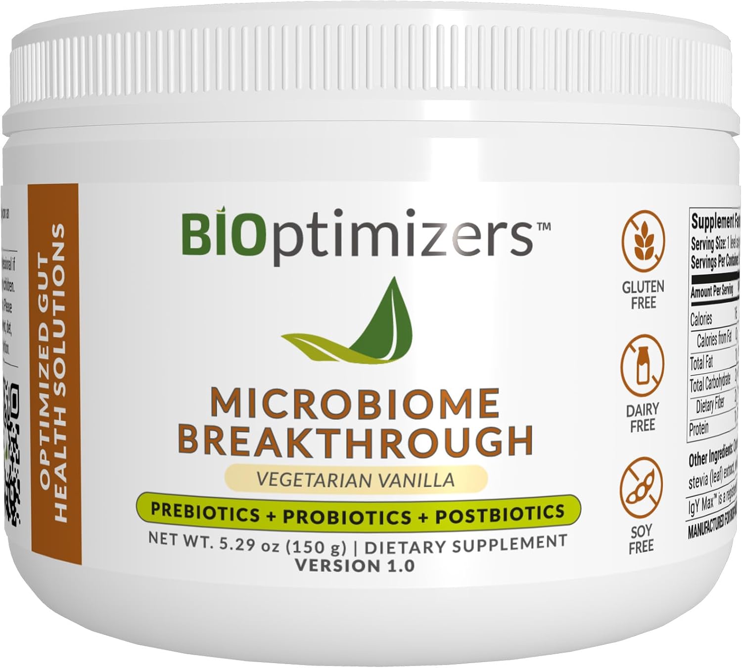 Microbiome Breakthrough Repair Powder - Chocolate Flavor - Has Lactobacillus Strains, Bone Broth & Collagen - Source Of L-Glutamine - Gas & Bloating Relief - Improves Gut Health - 30 Servings - 150G
