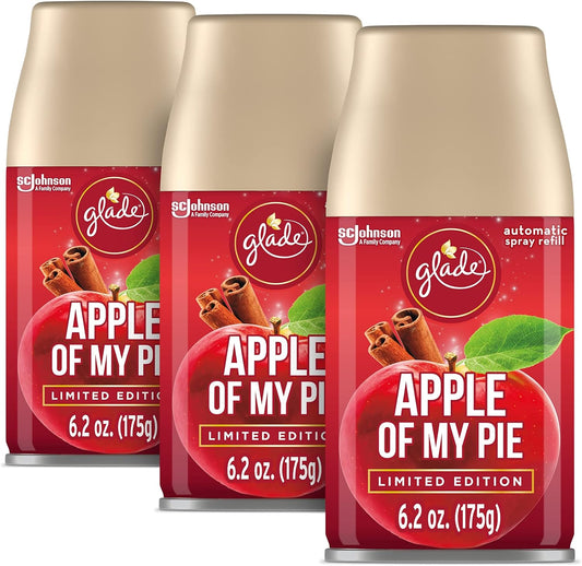 Glade Automatic Spray Refill, Air Freshener for Home and Bathroom, Apple of My Pie, 6.2 Oz, 3 Count : Health & Household