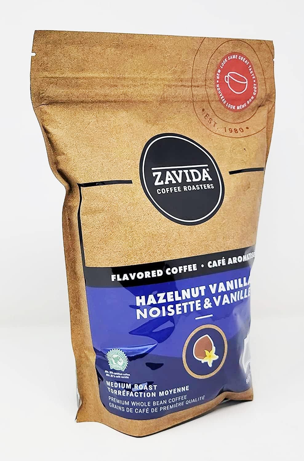 Zavida Premium Hazelnut Vanilla Whole Bean Coffee