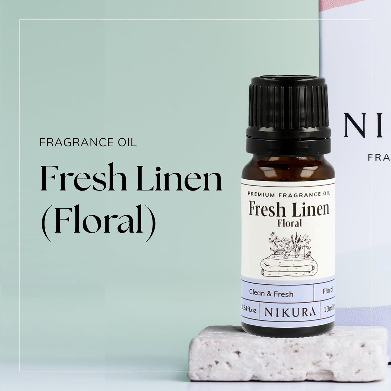 Nikura - Fresh Linen (Floral) Fragrance Oil - 10ml | Perfect for Diffuser for Home, Soap Making, Candle Making, Wax Melts | Bath Bombs, Pot Pourri Refresher Oil, Perfume Scents, Burner Oil | UK Made : Amazon.co.uk: Home & Kitchen