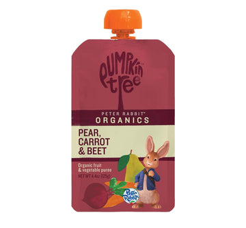 Pumpkin Tree Peter Rabbit Organics Beet, Carrot And Pear, 4.4 Ounce (Pack Of 10)