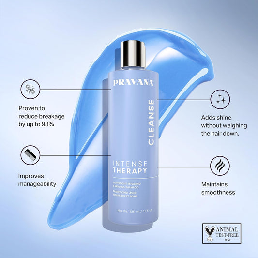 Pravana Intense Therapy Shampoo | Lightweight Repairing & Mending | Restores & Nourishes Damaged Hair | Reduces Breakage | Strengthens, Hydrates & Softens