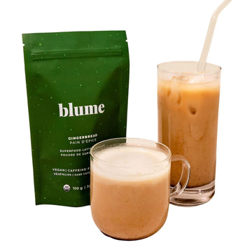 Blume Gingerbread Superfood Latte - Healthy Gut Blend With Lucuma And Ginger - 100G (30 Servings)