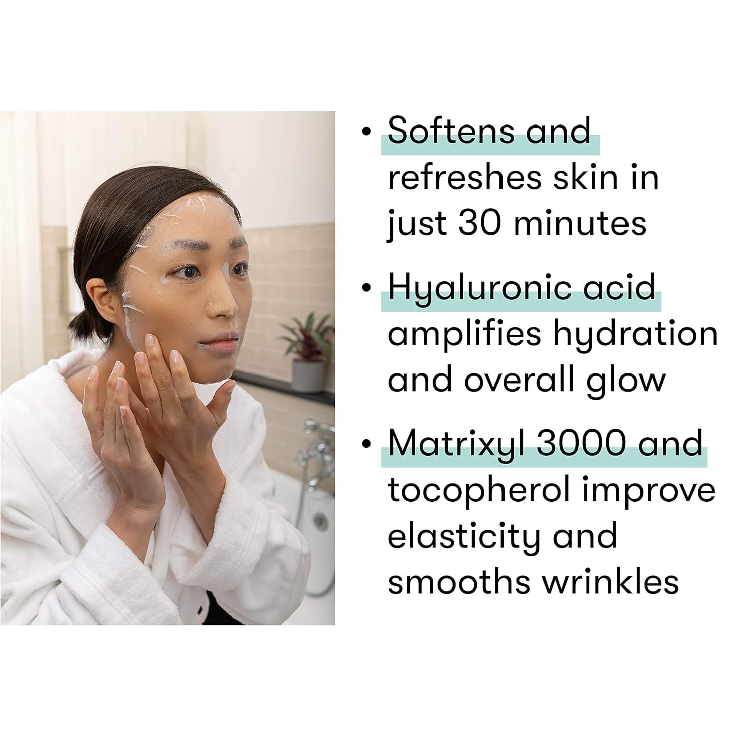 Dermaroller, Silk Face Masks Intensive Hyaluronic Acid Moisturizer With Matriyxl 3000 Tocopherol Boost Collagen Hydrate Dry Skin Reduce Fine Lines Wrinkles Singleuse Masks (10 Masks) : Beauty & Personal Care