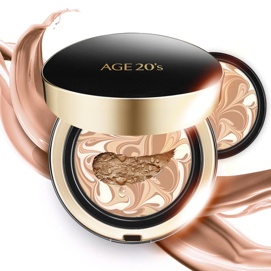 Age 20'S Signature Intense Cover Cushion Foundation #23 Medium Beige + Luna Long Lasting Makeup Setting Fixer Spray