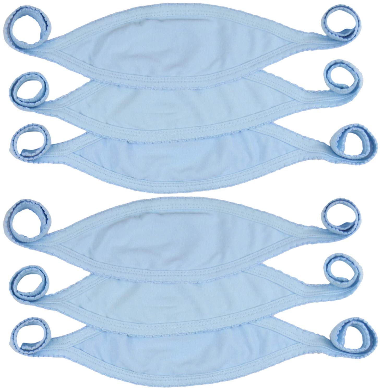 ToBeInStyle Babies' 6-Pack Comfortable Newborn Baby Belly Binder - Blue - One Size