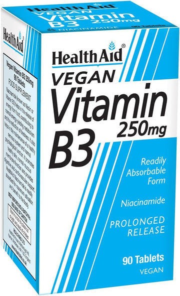 Healthaid Vitamin B3 (Niacinamide) 250Mg - Prolong Release - 90 Tablets