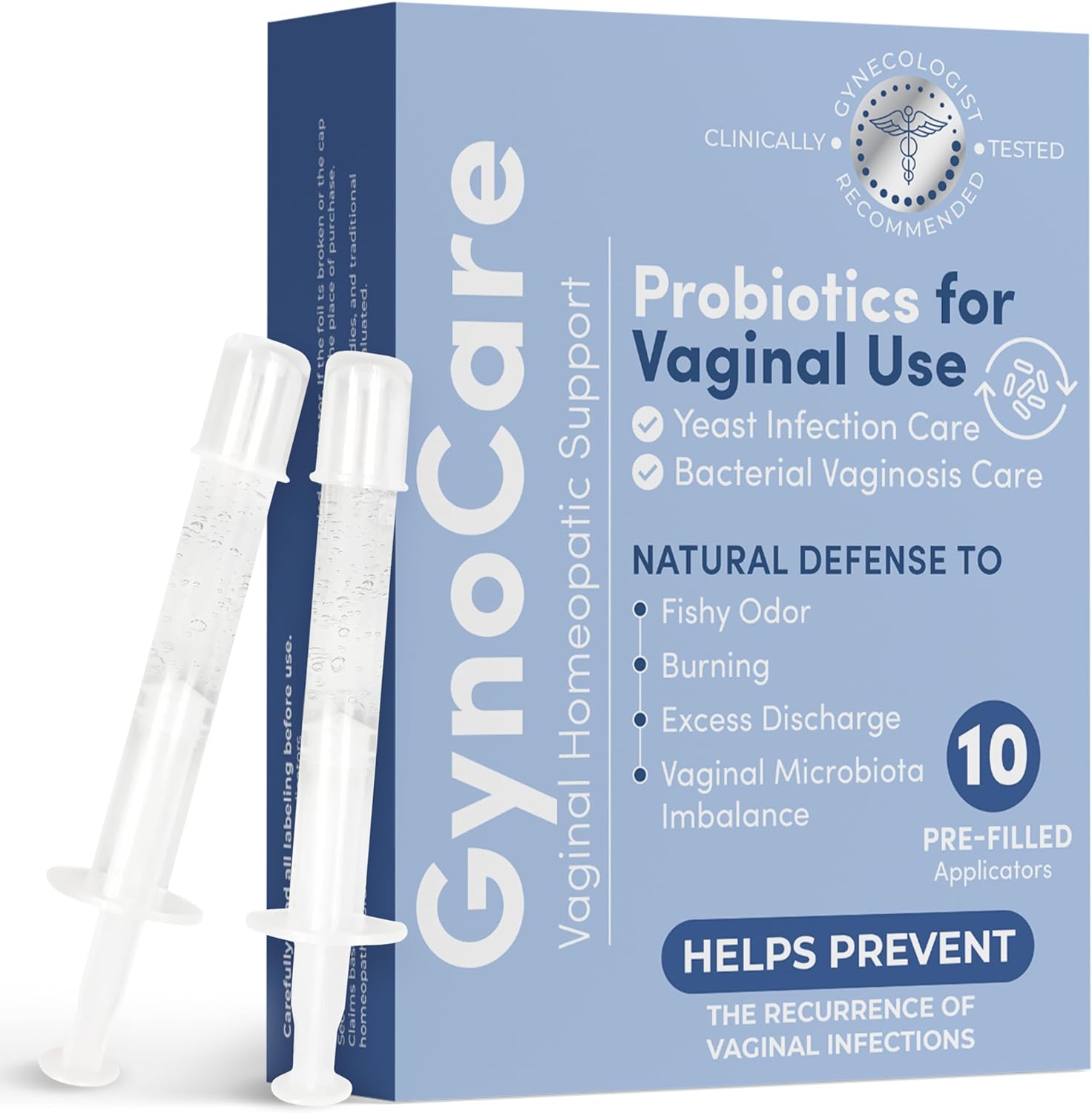 Vaginal Probiotic Gel | Yeast Infection & BV Treatment for Women | for Vaginal Odor Elimination & Vaginal Health | Probiotic Formula, Balance Active pH, Prevent Infections | 10 Pre-Filled Applicators