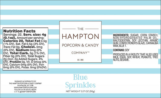 Blue Sprinkles Jimmies 3.17 Oz, Sprinkles For Cake Decorating, Cake Sprinkles, Sprinkles For Baking, Ice Cream & More, The Hampton Candy Company