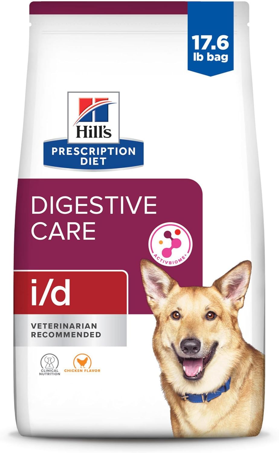 Hill'S Prescription Diet I/D Digestive Care Chicken Flavor Dry Dog Food, Veterinary Diet, 17.6 Lb. Bag