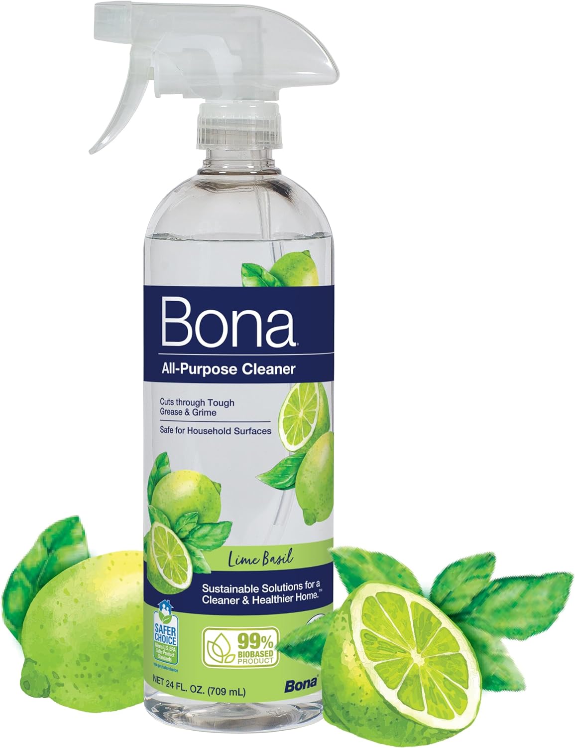 Bona® All-Purpose Cleaner, Lime Basil Scent 24.00 Fl Oz (Pack of 1)