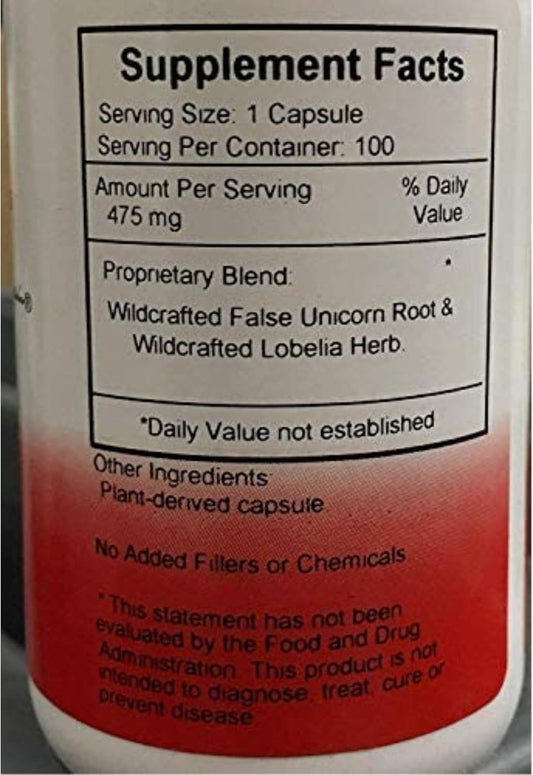 Dr. CHRISTOPHER'S, Cleanse False Unicorn and Lobelia - 100 vegicaps