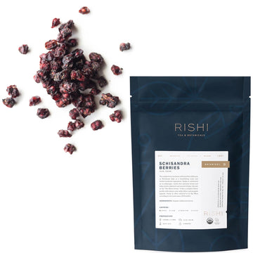 Rishi Tea Schisandra Berries Tea - Organic Loose Leaf Tea, Caffeine Free Pure Botanical, Ideal For Hot Or Iced Tea - 8.81 Ounces, 27+ Servings