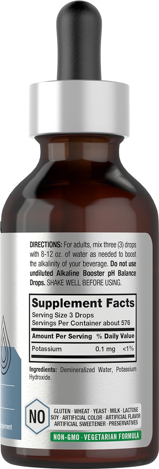 Horbäach Alkaline Booster Drops | 2 FL Oz | pH Balance | Non-GMO & Gluten Free Supplement