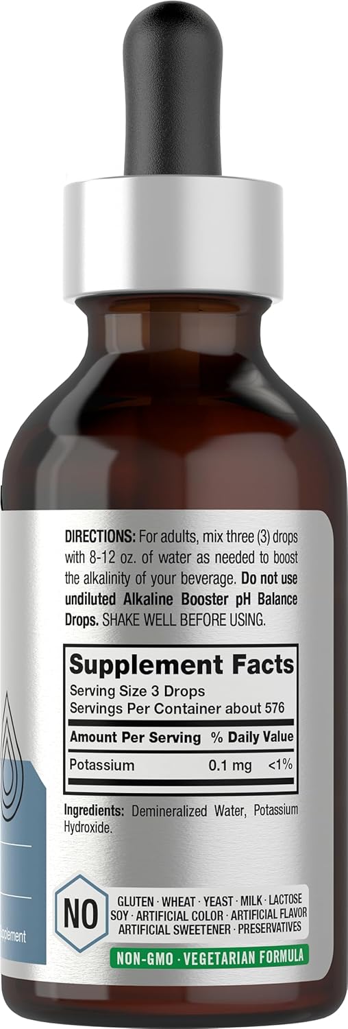 Horbäach Alkaline Booster Drops | 2 Fl Oz | Ph Balance | Non-Gmo & Gluten Free Supplement