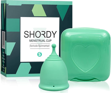 Shordy Menstrual Cup, Single Pack (Small) With Box, Soft & Flexible, Copa Menstrual Kit For Women | Up To 12 Hours Of Comfort, Eco-Friendly & Safer Alternative To Pads & Tampons (Green)