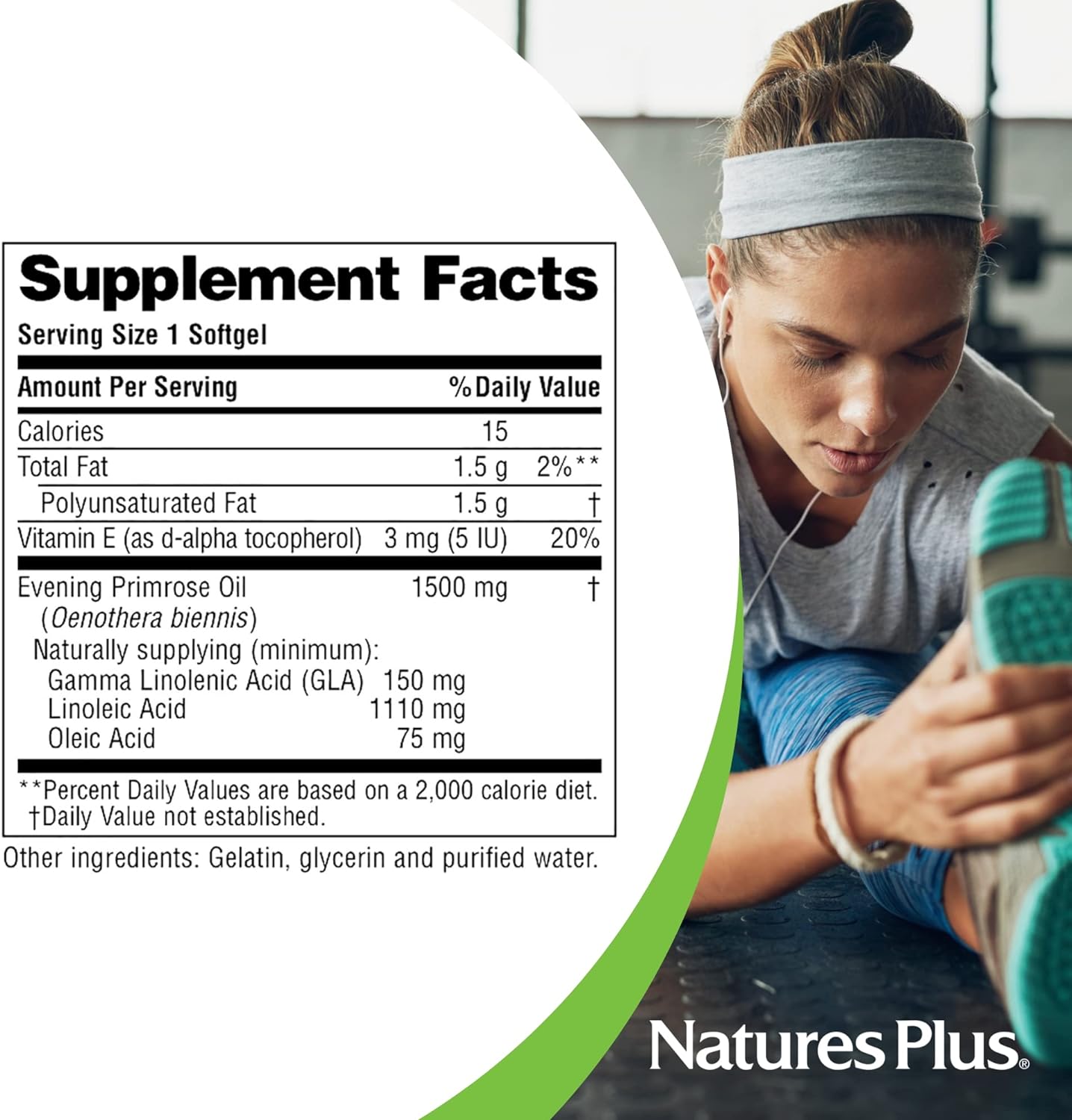 NaturesPlus Ultra EPO 1500-1500 mg Evening Primrose Oil, 60 Softgels - Gluten-Free - 60 Servings