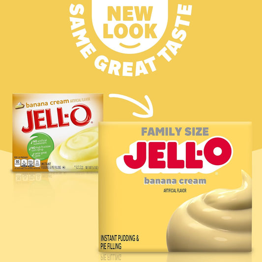 Jell-O Banana Cream Instant Pudding & Pie Filling Mix (5.1 Oz Box)