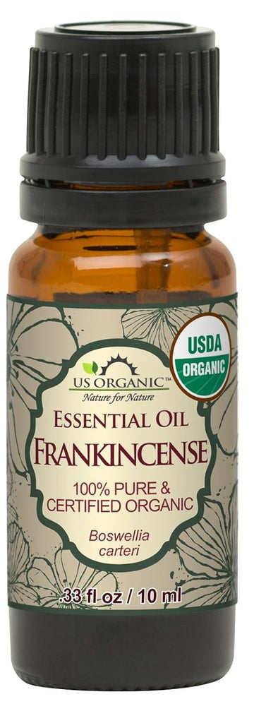 US Organic 100% Pure Frankincense (Boswellia Carteri) Essential Oil - USDA Certified Organic, Use Topically or in Diffuser - Perfect for Yoga or Meditation (10 ml)