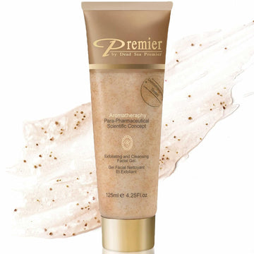 Premier Dead Sea Classic Para-Pharmaceutical Exfoliating Cleansing, Micro Grains Face Facial Gel Cleanser Scrub Contains Dead Sea Minerals, Non Drying, Aromatherapy Scientific Concept 4.25Fl Oz (X1)