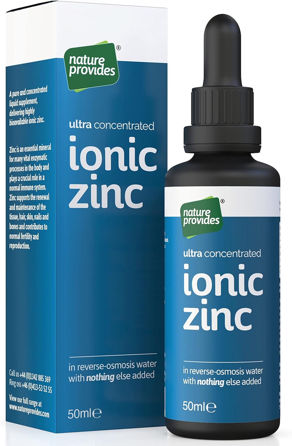 Ionic Zinc Sulphate Liquid Ultra Pure and Concentrated - 50ml (10 Drops = 15mg) Immune and Fertility Support, Skin, Hair and Nails. Vegan raw zinc. Superior to vimergy and eidon zinc (Made in The UK)