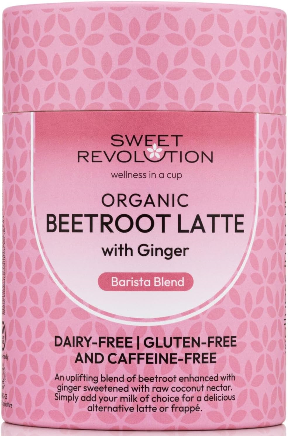 Sweet Revolution Organic Cacao Latte With Chaga Barista Blend (1 X 100G) Tub. Gluten Free, Dairy Free, Refined Sugar-Free