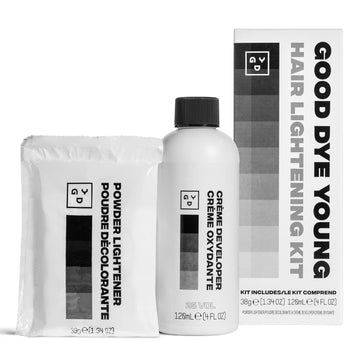 Good Dye Young Hair Lightener Kit (Streaks And Strands) With Dust Free Powder Lightener & 25 Volume Developer - Moisturizing Bleaching Kit - Vegan Hair Bleach (2 Oz.)