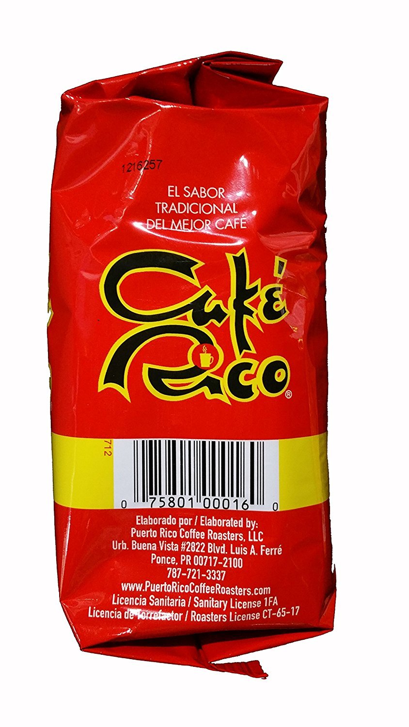 Cafe Rico Ground Regular Puerto Rican Coffee, 14 Ounce Bag (8 Bags)
