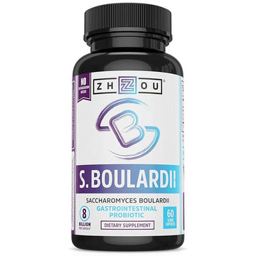 ZHOU Boulardii Probiotic - S. Boulardii Saccharomyces Boulardii Gastrointestinal, Mens & Womens Probiotics - 440 Mg, Shelf Stable Immune Support, Ultimate Flora Probiotic