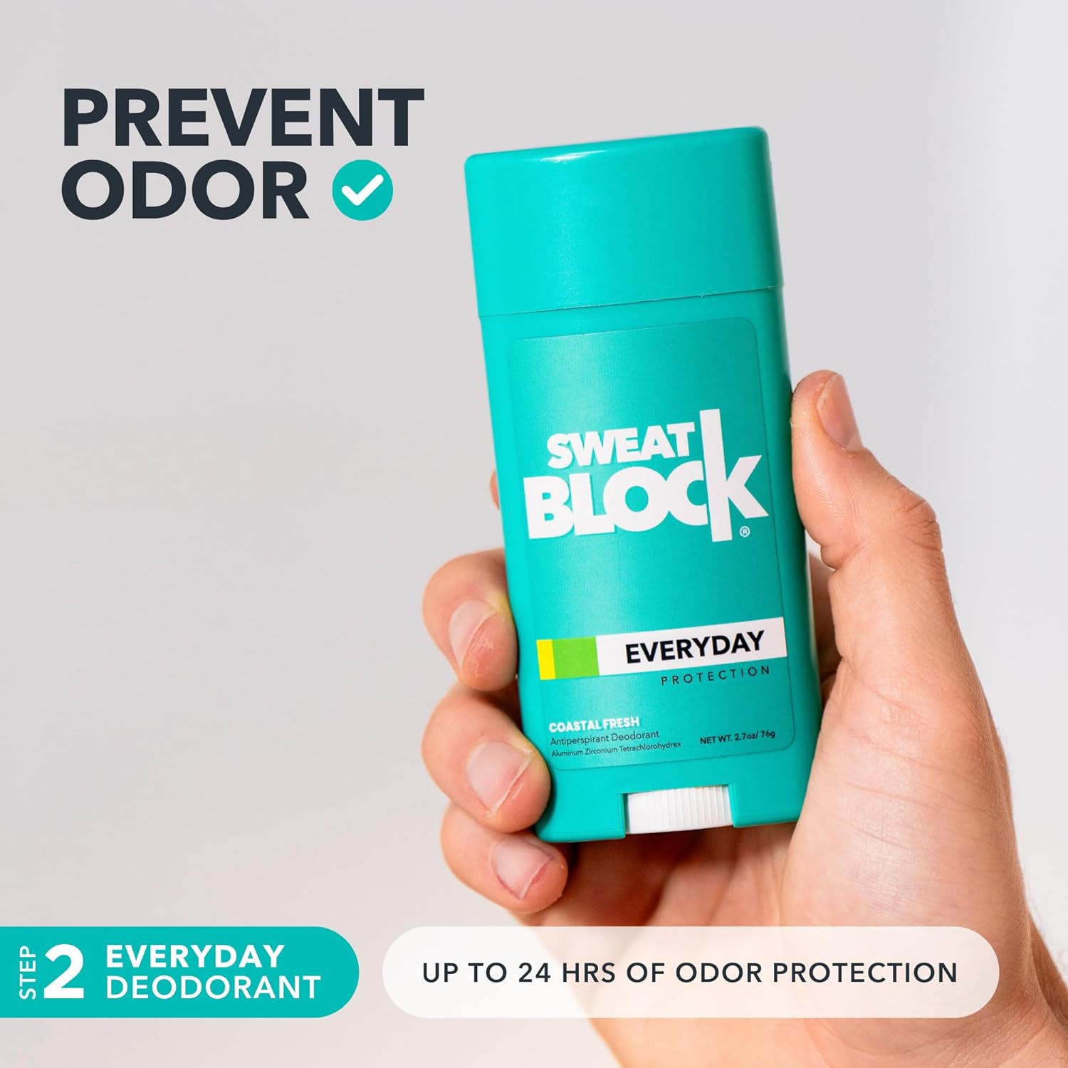 Sweatblock Antiperspirant Deodorant Max Clinical System For Men & Women. Treat Hyperhidrosis, Excessive Sweating & Underarm Odor - Driboost [Pm] Antiperspirant Wipes + [Am] Daily Deodorant Stick