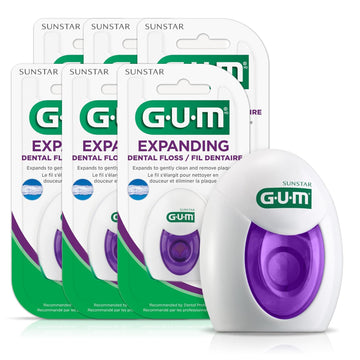 Expanding Dental Floss - Waxed Woven Floss - Effective Plaque Removal For Tight Teeth - Unflavored