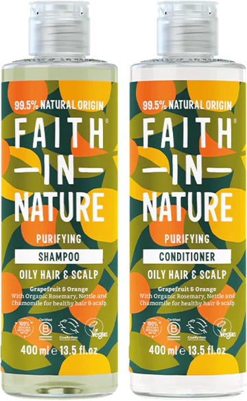 Faith In Nature Natural Coconut Shampoo And Conditioner Set, Hydrating, Vegan & Cruelty Free, No Sls Or Parabens, For Normal To Dry Hair, 2 X 400Ml Pack