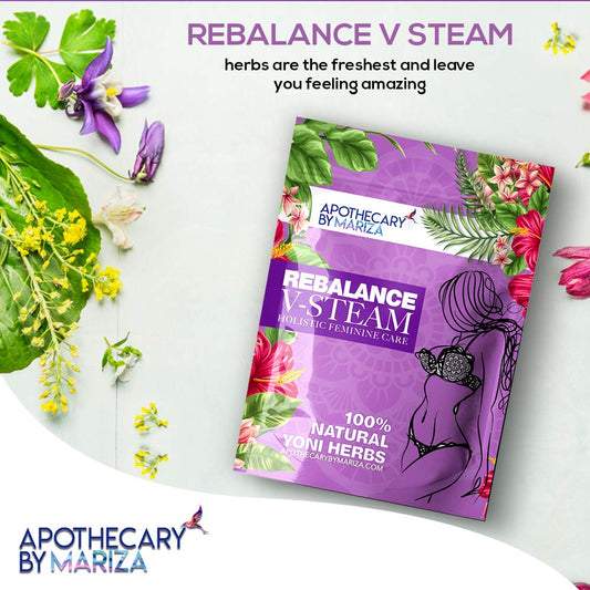 Rebalance V-Steam - Apothecary by Mariza - Yoni Steam Herbal Therapy - 100% Natural Herbal Feminine Detox - Ultimate Vcleanse