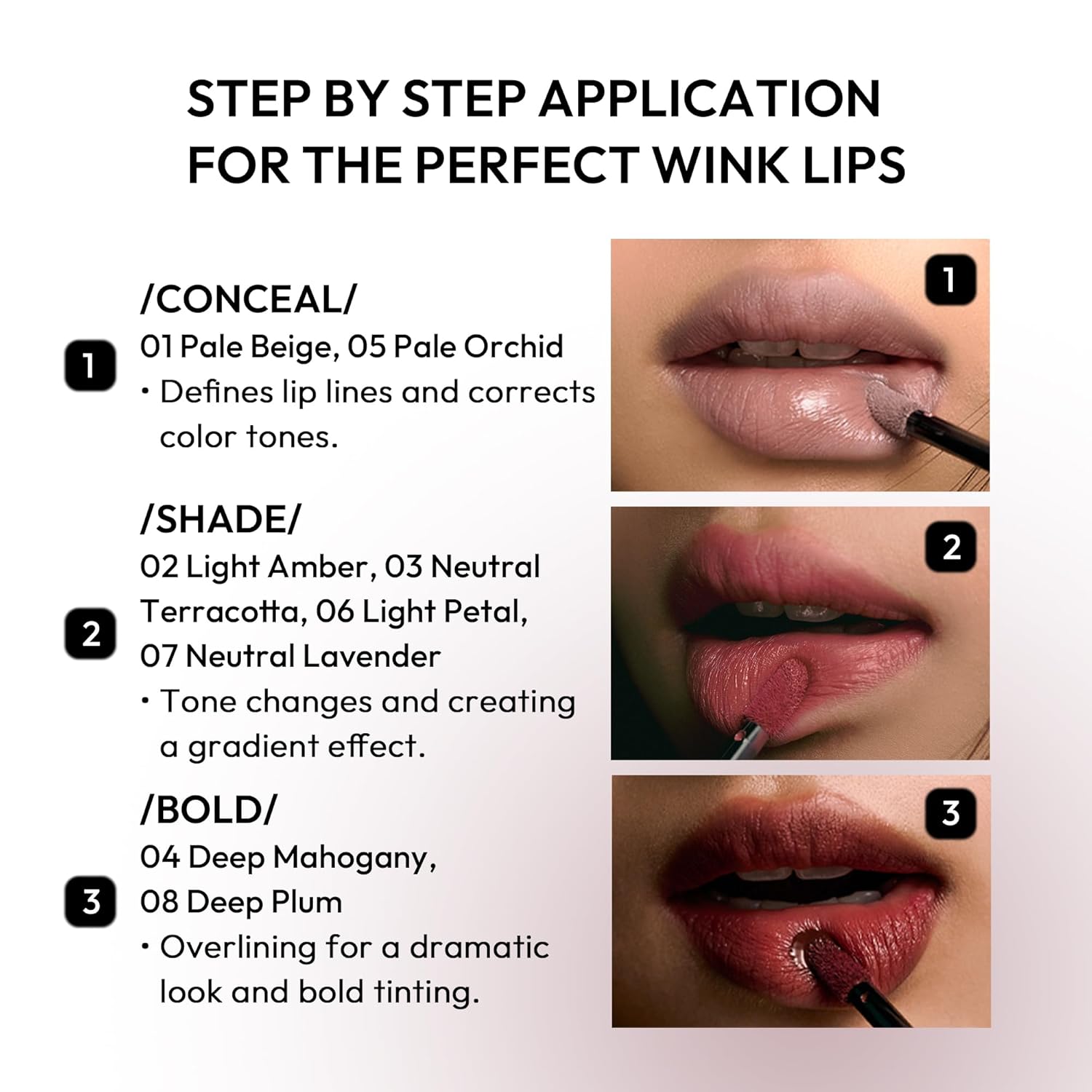 Wink Lip Shade Primer - All Day Top Coat, Smudge-Proof Base, Semi-Matte Long-Lasting Lip Primer (03 Neutral Terracotta)