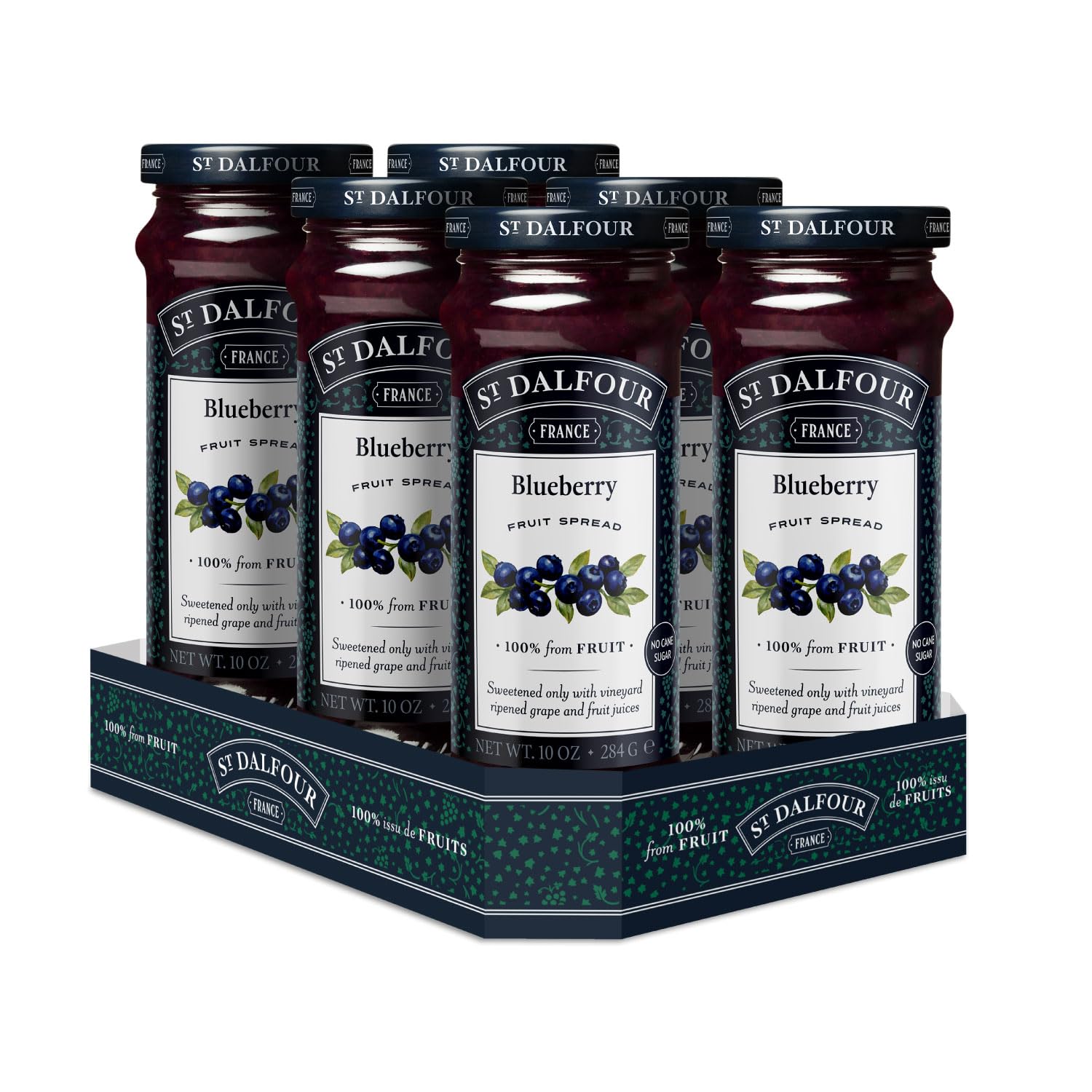St. Dalfour French Grape Fruit Spread - 10Oz - 100% From Fruit, No Artificial Ingredients, Non-Gmo, No Cane Sugars, All Natural, Made In France