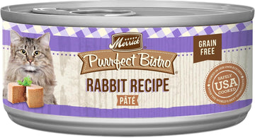 Merrick Purrfect Bistro Grain Free Wet Cat Food Rabbit Recipe Pate - (Pack Of 24) 5.5 Oz. Cans