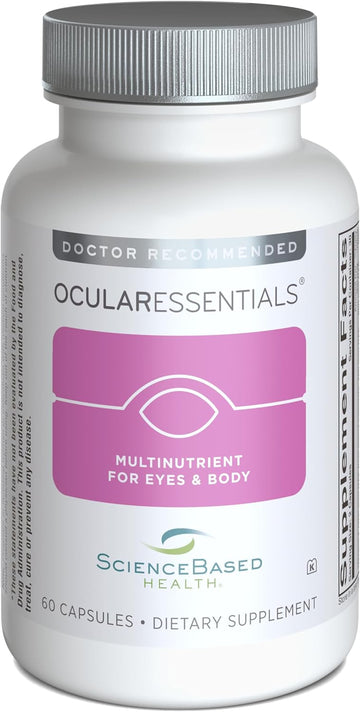 Ocularessentials – Daily Multivitamin With Eye Health Support – 30+ Nutrients Including Lutein, Zeaxanthin, Resveratrol & Plant-Based Antioxidants – 60 Capsules