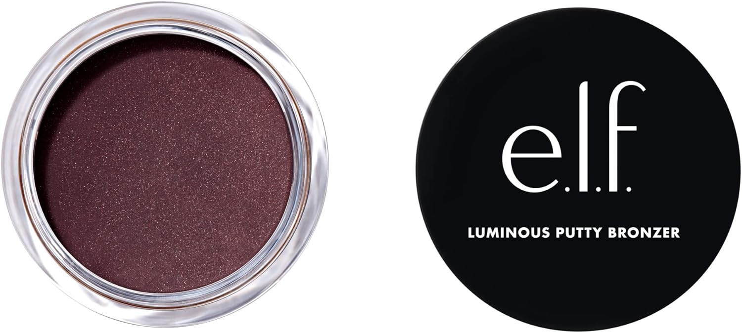 E.L.F. Luminous Putty Bronzer, Lightweight Putty-To-Powder Bronzer For A Radiant, Glowing Finish, Highly Pigmented, Vegan & Cruelty-Free, Frequent Flyer