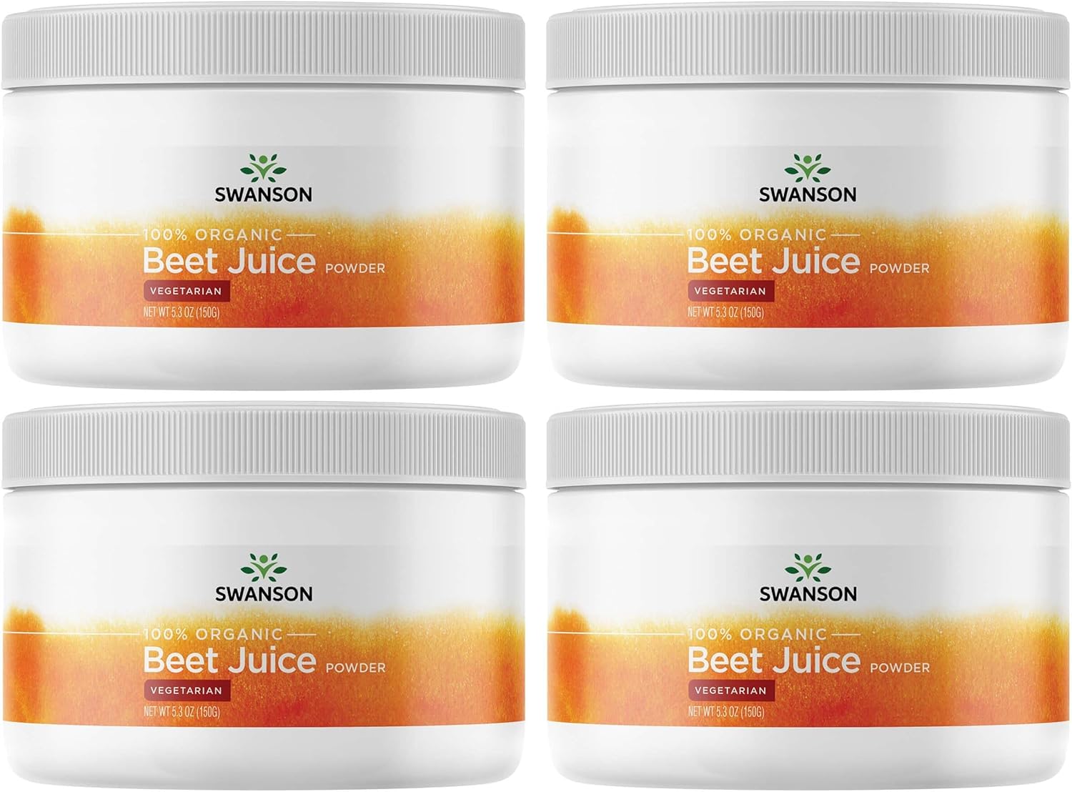 Swanson Certified Organic Beet Juice Powder 5.3 Ounce (150 G) Pwdr (4 Pack)