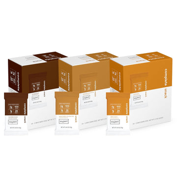 Soylent Snack Mini Protein Bar Bundle - Peanut Butter Chocolate Chip, Chocolate Brownie, And Salted Caramel - Three 24 Count Boxes