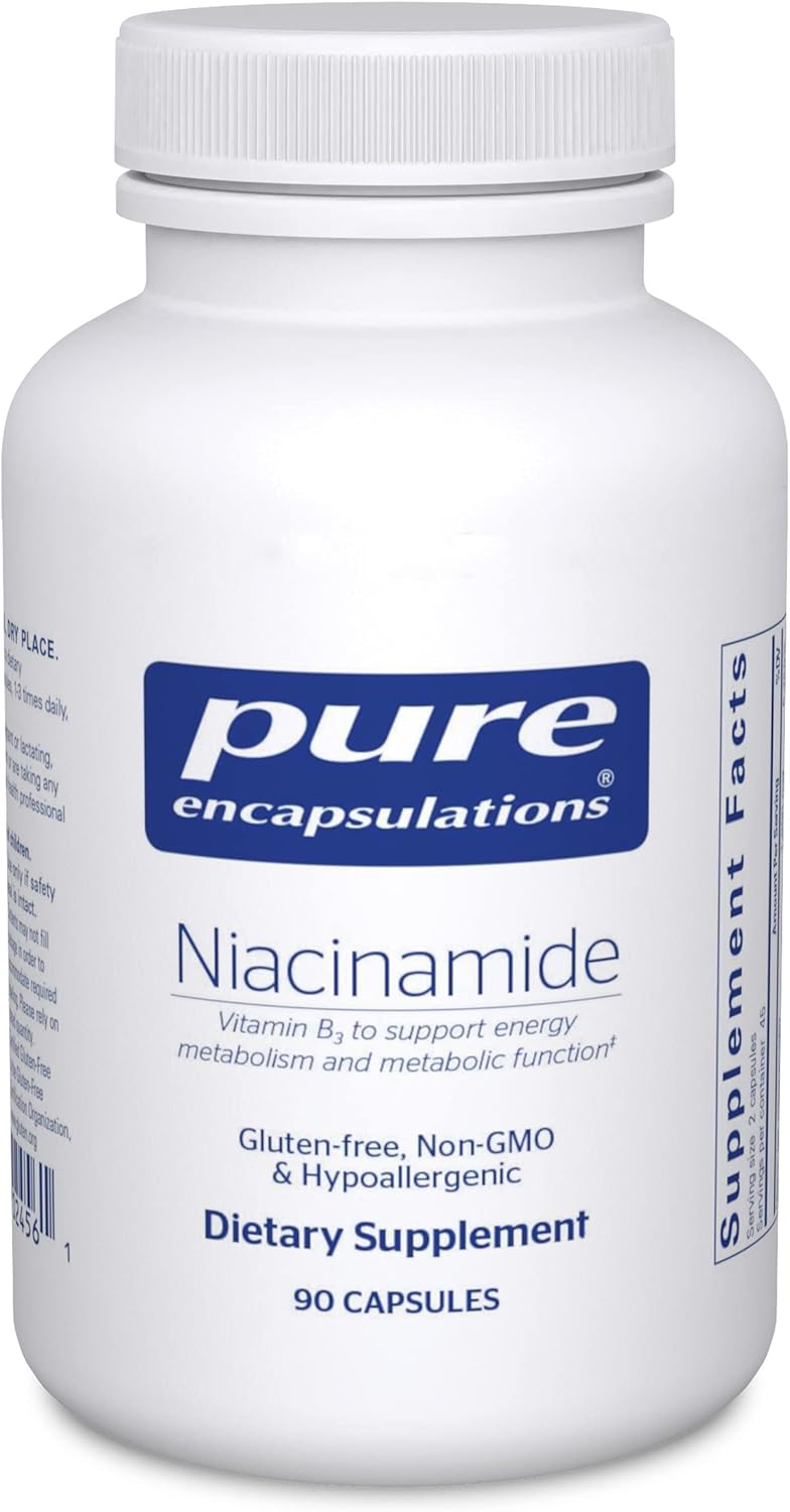 Pure Encapsulations Niacinamide | Vitamin B3 Supplement To Support Energy Metabolism, Joint Mobility, And Metabolic Function* | 90 Capsules