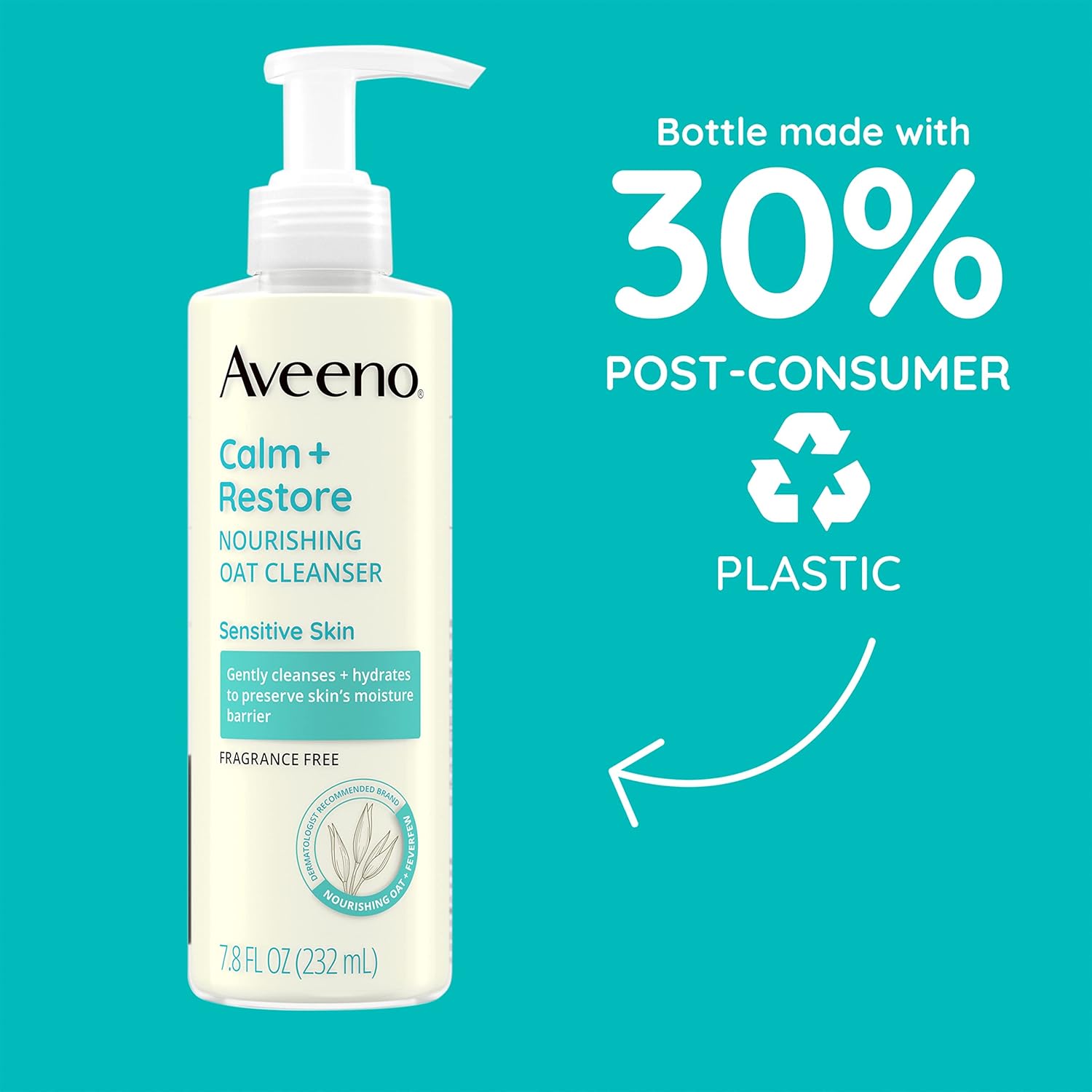 Aveeno Calm + Restore Nourishing Oat Cleanser 7.8oz : Beauty & Personal Care