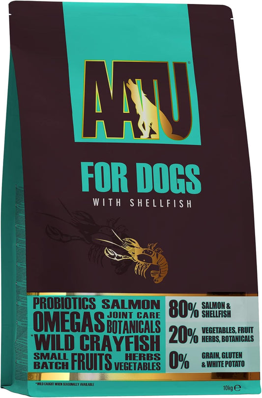 AATU 80/20 Complete Dry Dog Food, with Shellfish 10kg - Dry Food Alternaitve to Raw Feeding, High Protein. No Nasties, No Fillers?AS10